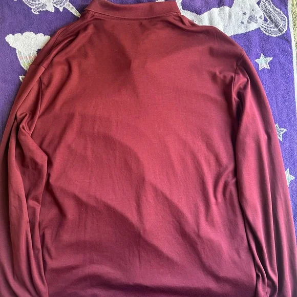 Polo Ralph Lauren Burgundy Long Sleeve Polo - Picture 3 of 3
